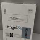 Black Elongated Toilet Seat Natural Wood Toilet Seat with Zinc Alloy Hinges, Easy to Install also Easy to Clean, Scratch Resistant Toilet Seat by Angol Shiold (Elongated, Black)