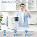 Reverse Osmosis Water Filter, Water Purifier, 8-Stage RO Filtration System, Portable Water Purifier Countertop for Kitchen, Office, RV, No Installation, White