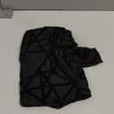 Avidlove Long Sleeve Bodysuit for Women Turtleneck Sheer Mesh Bodysuit Geo Print Leotards (Medium, Black)