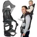 WIPHA Hiking Backpack Carrier, Lightweight Toddler Shoulder Carrier with Sun Shade, Saddle Toddler Backpack for Kids 6 Months to 2 Years Old