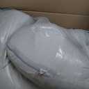 Momcozy Pregnancy Pillows with Cooling Cover, U-Shaped Full Body Maternity Pillow for Side Sleepers 57 Inch - Support for Back, Hip, Belly, Legs for Pregnant Women (Grey- Cooling Fabric)