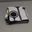 Blue and Green Pillow Covers 18x18, Navy Blue Green Geometric Pillows Cover Set of 4 Outdoor Sturdy Linen Abstract Throw Pillow Cases Zipper for Patio Couch Sofa Living Room Home Decor