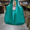 BeeGreen Lake Blue Reusable Grocery Bags Wholesale with Elastic Band Reusable Shopping Bags Bulk 50LBS X-Large Foldable-DIY-Heavy Duty Polyester 50 Pieces Green 