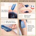KOTAMU Waxing Kit for Women & Men, Wax Warmer for Hair Removal, Digital Wax Kit with Silicone PotIdeal for Face Eyebrow Arm Legs Armpit &Sensitive Skin, Waxing Machine for Home Salon Use- Cherry