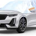 Half Car Cover for SUV, Waterproof & Dustproof & Snowproof Automotive Windshield Covers, All-Weather Auto Sun Protection with Reflective Straps, 161.4" Vehicle Sunroof Cover (SUV)