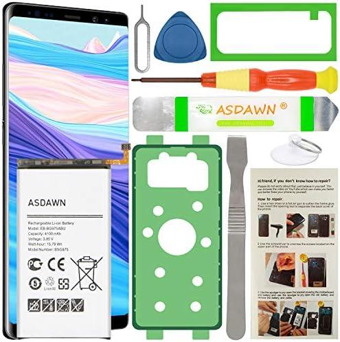 ASDAWN Galaxy S10+ Battery Replacement, EB-BG975ABE EB-BG975ABU Battery for Samsung Galaxy S10 Plus SM-G975 G975A/V/T/P with Back Cover Adhesive+Battery Adhesive+Repair Tools+Installation Instruction