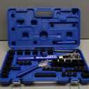 Orion Motor Tech Hydraulic Flaring Tool Kit, Universal Brake Flaring Tool Set with Tubing Cutter, 45 Single& Double Flaring Tool Kit with Deburring Tool, Brake Line Flaring Tool for ISO Bubble Flare