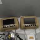 headrest DVD Player 2 Screens, 2pcs Universal 7 in HD Car Headrest Video Players LCD Video Player Control MP5 Display Brown