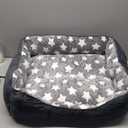 Dog Beds Small Plus Size, Small Dog Bed Washable, Orthopedic Pet Sofa Bed, Pet Cuddler Anti-Slip Bottom, Soft Calming Sleeping Warming Puppy Bed (S Plus (25"x 21"x 8"), Grey)