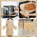 8 Pcs Passover Kitchen Accessories Set Include Passover Apron Oven Mitts Pot Holders Kitchen Towel Matzah Print Design for Pesach Seder and Cooking Gifts