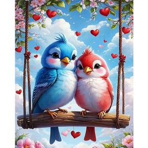 YALKIN Paint by Number for Adult Kits, DIY Birds Oil Acrylic Painting Kits for Adults Beginners on Canvas for Home Wall Decor Gifts 16x20 inch/40X50CM (No Frame)