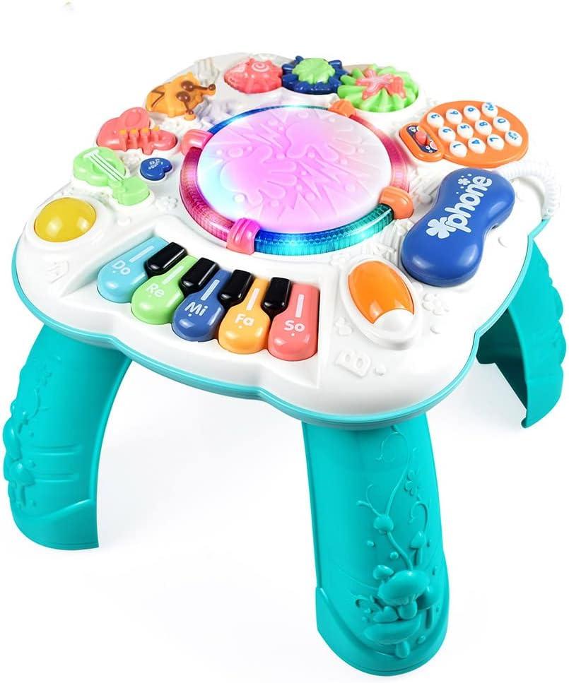 Baby Toy- Engaging Baby Activity Center for 6 12 18 Months Old- Safe, Sturdy, and Fun (11.8 x 11.8 x 12.2 inches) (White)