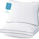 MUXHOMO Bed Pillows King Size Set of 2, Hotel Collection Sleeping Pillows 2 Pack for Side and Back Sleepers, Down Alternative Plump Filling, 20 x 36 Inches (White)