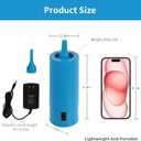 Electric Balloon Pump, Air Pump - Portable Inflator, Air Pump for All Balloons, Long Animal Twisty Curly Balloon, Foil Balloons, Inflador De Globos for Birthday Party, Kids' Party (Sky Blue)