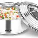 MILTON Galaxia 3500 Insulated Stainless Steel Casserole, 3.5 qt. (3300 ml, 111 oz) Thermal Serving Bowl, Keeps Food Hot & Cold for Long Hours, Elegant Hot Pot Food Warmer Cooler, Silver