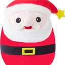 Large Christmas Santa Plush Pillow Stuffed Plush Toy,12" Big Size Cute Soft Toys Fat Kawaii Hugging Cuddle Plushie,Xmas Gift for Kids