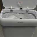 MOPALL 2 Pack Small Bathroom Trash Can with Lid, 3.2 Gallon / 11.5 L & 2.6 Gallon / 10 L Waste Basket with Pop-Up Lid, Slim Plastic Garbage Bin Dog Proof for Kitchen, Bedroom, Office, Toilet, White