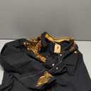 Men's Western Cowboy Shirt Embroidered Long Sleeve Casual Button Down Shirt (XL)