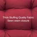 QILLOWAY Outdoor Chair Cushion for Patio Furniture, Waterproof Patio Cushions with Ties, Fade Resistant Replacement Pads for Outdoor Rocking Chairs,Red