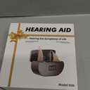 OTC Hearing Aids for Seniors & Adults - Rechargeable, 25+ Hour Battery Life, Advanced Noise Cancellation, 5-Level Volume & Memory, Clear Sound, Comfort-Fit, LED Display (Black)