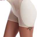 FEOYA Hip Pads for Women Hip Dip Shapewear Mesh Hip Enhancer Panties Fake Butt Padded Underwear Trim Seamless Booty Lifter, Beige, Size S