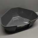 IRIS USA Corner Cat Litter Box Enclosure with Scoop, Small Cat Litter Box with Lid, Corner Litter Box Enclosure for Kittens to Medium Sized Cats, Odor Defensive Hooded Litter Tray, Dark Gray