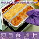 60Pcs Mini Loaf Pans with Lids and Spoons, Aluminum Foil Baking Pans, Rectangle Mini Cake Pan, Brownie Baking Cups for Picnics Party (Gold)