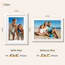 HappyHapi 5x7 Picture Frames Set of 10, White Picture Frames Display Pictures 4x6 with Mat or 5x7 Without, Tabletop or Wall Display, Multi Photo Frames Collage (White)