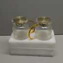 2 PACK Glass Pitcher with Lid, 68 oz/ 2 Liter Classic Vertical Stripes Water Pitcher with Handle,Glass Water Carafe for Cold Brew, Coffee, Lemonade, Iced Sun Tea,Beverage,Heat Resistant