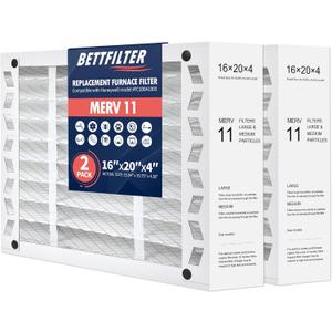 16x20x4 AC Furnace Air Filter Compatible with Honeywell FC100A1003, MERV 11 HAVC Filter Replacement, Actual Size:15.94"x19.75"x4.38",Pack of 2