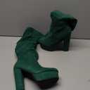 Allegra K Women's Platform Round Toe Zipper Slouch Heel Over the Knee Thigh High Boots Size 6,5