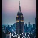 Frame Amo Black 19x27 Picture or Poster Frame, 1 inch Wide Border, Smooth Finish, Acrylic Front