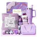 Birthday Gift for Women, Luxury Self Care Spa Gift Basket with Blanket for Mom, Wife, Sister, Friend, Girlfriend, Grandmother, Get Well Soon & Christmas gift for Her