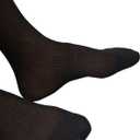 Men's Ultra Thin Business Dress Socks - 93% Nylon with Reinforced Toe - Moisture Wicking (Black)