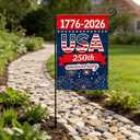 8 x 250 Anniversary USA Garden Flags 12 x 18 Double Sided for Outside, 1776-2026 Patriotic Commemorative Yard Flags, 250 Anniversary USA Merchandise