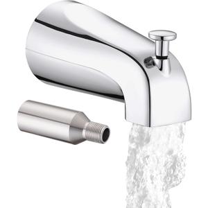 Replacement for Delta All Metal Bathtub Spout with Diverter, Tub Spout (Universal Fits 3/4" Thread Pipe),Compatible with Delta's RP33794 Tub Spout Adapter(Chrome,Simple)