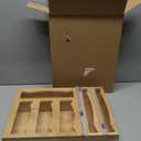 6-in-1 Magnetic Bamboo Drawer Organizer for Food Bags and Wraps Adjustable Compartment Storage with Dispenser and Cutter Fits Gallon Quart Sandwich and Snack Sizes