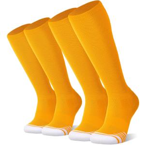 FITRELL 2/3 Pack Baseball Soccer Softball Socks for Kids Youth Men & Women Over-the-Calf Knee High Socks 