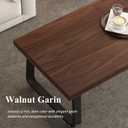 HSH Rustic Walnut Coffee Table, 39” Mid Century Modern Center Table, Rectangle Industrial Living Room Coffee Table, Simple Farmhouse Wood and Metal Tea Coffee Tables for Home Bedroom, Walnut, 39 in