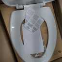 Bemis Slow Close Elongated Toilet Seat, Easy Clean Hinges, White