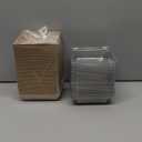 100Pack 4x4x2.5 Inches Charcuterie Boxes with Clear Lids - Bakery, Chocolate Covered Strawberries, Cupcake, Pie, Treat, Macaron Boxes for Christmas, Valentine's (Brown)