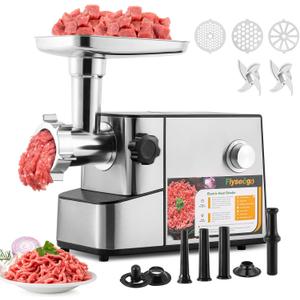 Meat Grinder Electric 3200w High Capacity Commercial Heavy Duty Meat Grinder and Sausage Stuffers, Kubbe Kit for Household Use & Commercial
