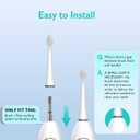 Replacement Brush Heads for Waterpik Sonic Fusion 2.0 - Flossing Toothbrush Head for Water pik with Color-Coded Rings & Hygienic Caps - 3 Pack White Soft Bristles - Compact Size