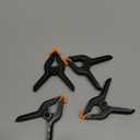 12 Pack Plastic Spring Clamps, 3.5inch Small Heavy Duty Clips for Crafts, Backdrop Stand, Woodworking, Photography Studios (Black)