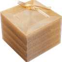 Supernal 200pcs 6" Gold Dessert Plates Glitter with 5.7" Plastic Forks,Disposable Square Plates for 100 Guests,Party Plastic Salad Plate Appetizer Square Plates Suit for Party, Wedding