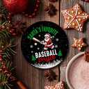5 x 2025 Christmas Ornament - Santa's Favorite Baseball Player Ceramic Ornament, Tree Decor Gifts for Baseball Player, Gift-Ready Keepsake for Baseball Enthusiasts, Family, Friends