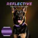 Waterproof AirTag Dog Collar - Reflective Comfortable Dog Collars with Air Tag Holder - GPS Dog Tracker Collar with Quick Easy Install - for Large Medium Small Dogs(Purple, XL)