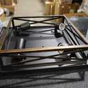 SKEJAO Black Flush Mount Ceiling Light Fixture,4-Light Square Hallway Light Fixtures Ceiling,Light Fixtures Ceiling Mount for Farmhouse,Kitchen,Hall,Bedroom