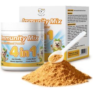 Immunity Mix Nutritional Powder for Enhance Immunity, Increase Skin & Coat Nutrition, Hip and Joint Supplement, Appetite Booster, Helps with Digestion for Cat & Dog 4.23oz (1 Box)