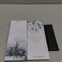 Epakh 3 Sets Grocery List Magnetic Notepad for Fridge with PU Leather Pen Holder Refrigerator Note Pad Magnet Shopping List Memo Notepads 3 x 7.9 Inch(Ink Painting)